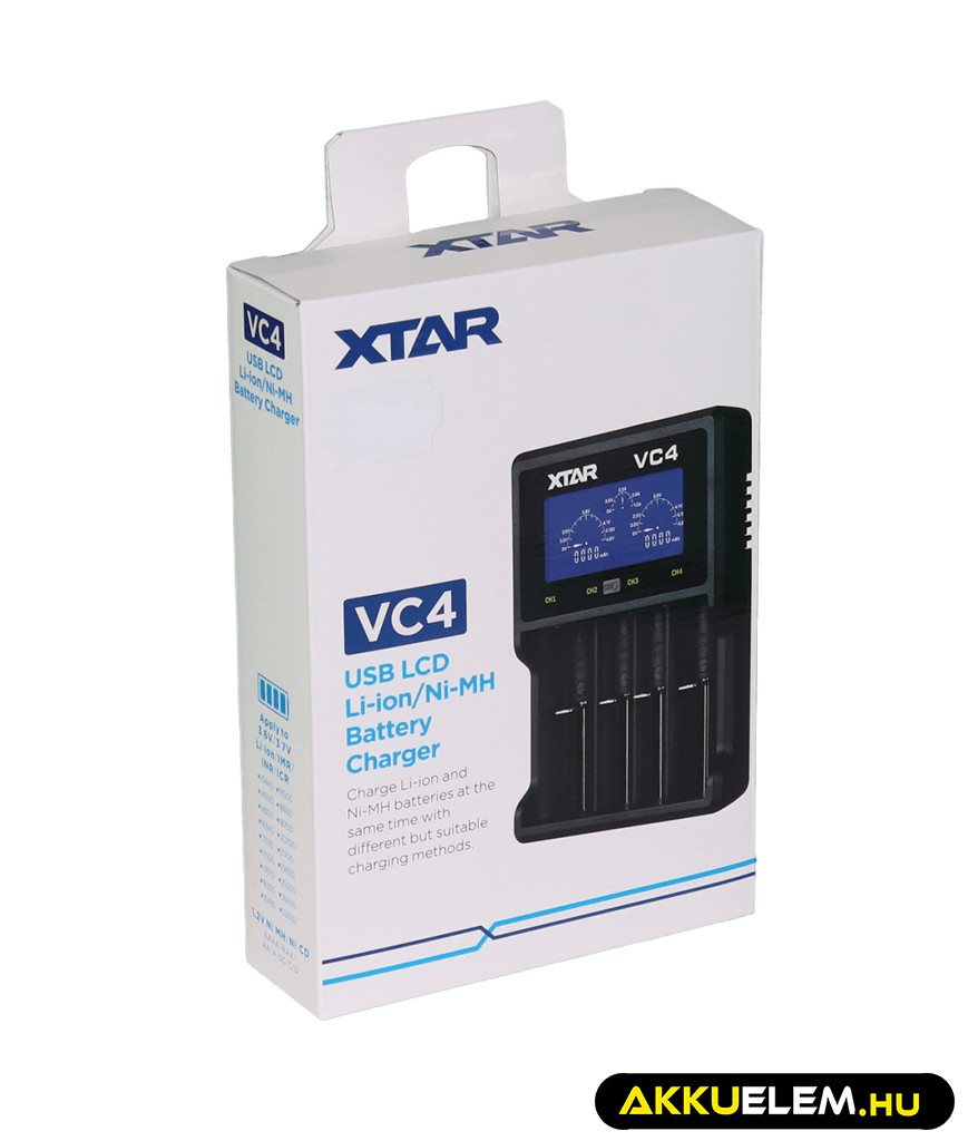 XTAR VC4 Li-ion Ni-MH multi akkumulátor töltő