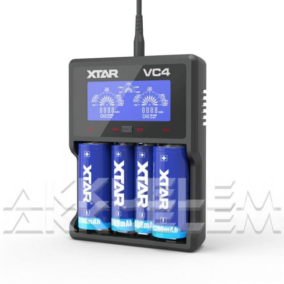 XTAR VC4 Li-ion Ni-MH multi akkumulátor töltő