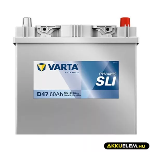 60Ah Varta Dynamic D47 12V autó akkumulátor JOBB+  (560 410 054)