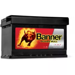   Banner Power Bull 12V 74Ah 680A P7412 autó akkumulátor JOBB+  
