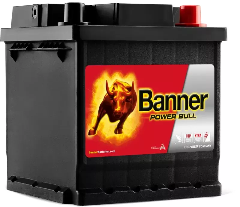 Banner Power Bull 12V 42Ah 390A P4208 autó akkumulátor JOBB+ 