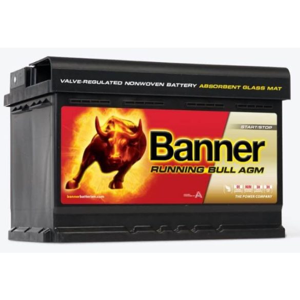 Banner Running Bull 12V 70Ah  AGM 57001  Start-Stop akkumulátor JOBB+