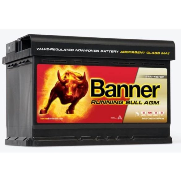 Banner Running Bull 12V 70Ah  AGM 57001  Start-Stop akkumulátor JOBB+