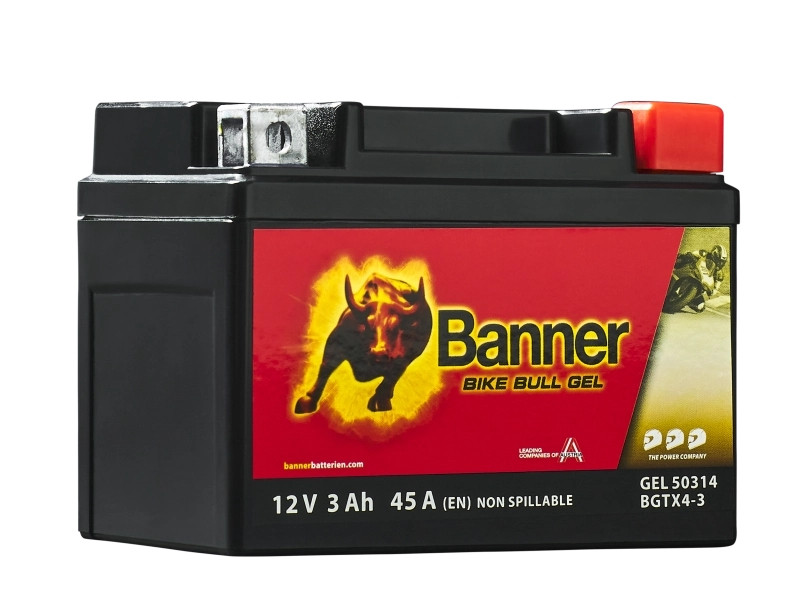   Banner 12V 3Ah 50A 50314 (YTX4L-BS helyett) BGTX4-3 GEL motorkerékpár akkumulátor