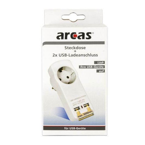 Arcas 3A USB fali adapter