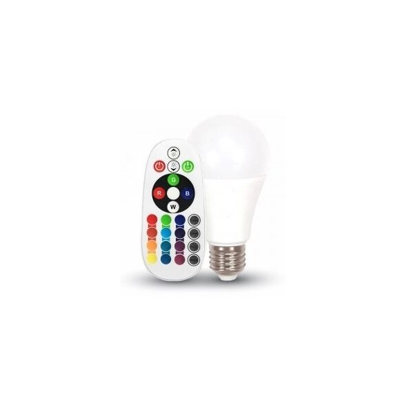 V-TAC E27 6W 470lm 3000K 200 ° RGB  LED-izzó távirányítós