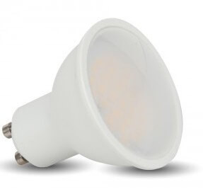 V-TAC GU10 5W 320lm 3000K 110 ° LED-izzó opál
