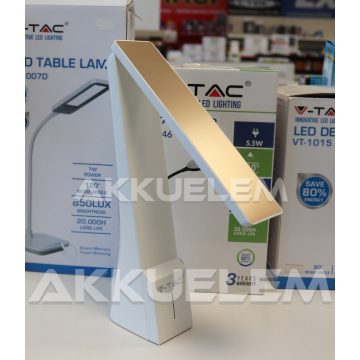   V-TAC 4W hordozható asztali lámpa 120lm fehér/arany színű