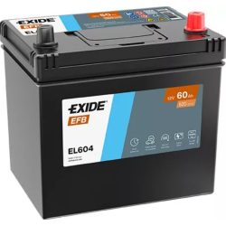 EXIDE Start-Stop EFB EL604 60Ah autó akkumulátor JOBB+