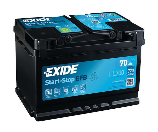 Exide Start-Stop akkumulátor EFB EL700 12V 70Ah 720A JOBB+