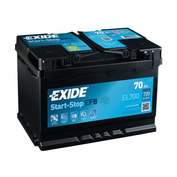 Exide Start-Stop akkumulátor EFB EL700 12V 70Ah 720A JOBB+