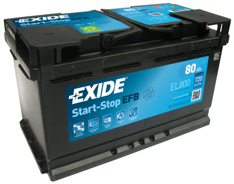 EXIDE Start-Stop EFB EL800 80Ah 720A autó akkumulátor JOBB+
