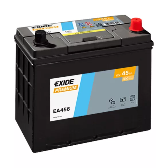 EXIDE Premium EA456 12V 45Ah autó akkumulátor ASIA JOBB+