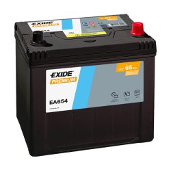 EXIDE Premium EA654 65Ah 580A autó akkumulátor ASIA JOBB+