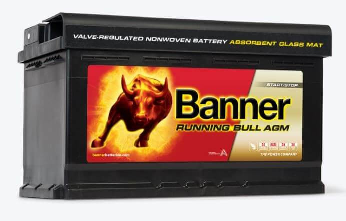 Banner Running Bull 12V 80Ah AGM 58001  Start-Stop akkumulátor JOBB+