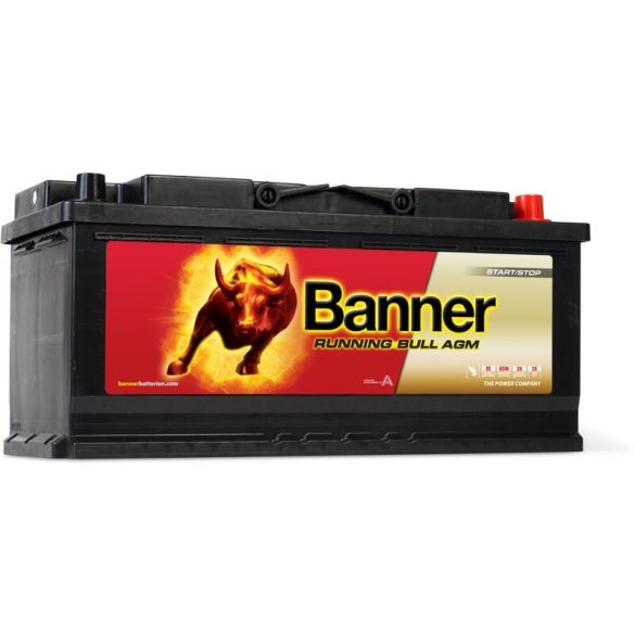 Banner Running Bull 12V 105Ah 950A  AGM 60501 Start-Stop akkumulátor JOBB+ 