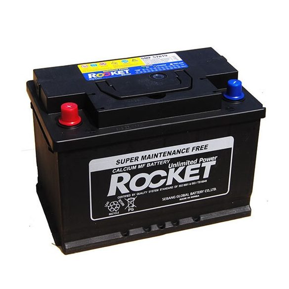 Rocket 78Ah 12V autó akkumulátor 57819 bal+