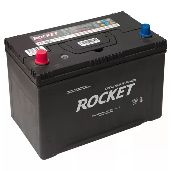 Rocket 100Ah 12V autó akkumulátor XMF 60033 ASIA bal+