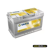 VARTA 12V AGM 80Ah 800A A6 Dynamic autó akkumulátor 580901 START-STOP