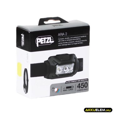 PETZL ARIA 2 FEKETE fejlámpa RGB 3*LR03 450lum