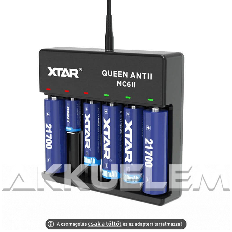 Xtar MC6II Li-ion akkutöltő / QUEEN ANTII