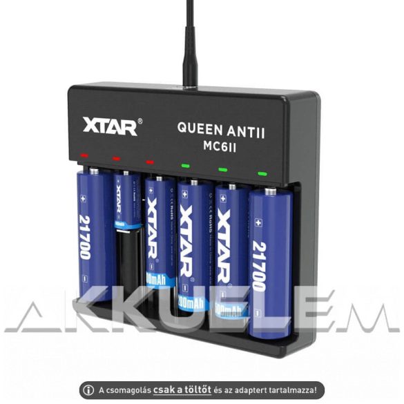 Xtar MC6II Li-ion akkutöltő / QUEEN ANTII