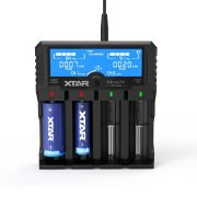   XTAR VP4 Plus Dragon négy csatornás Li-ion/Ni-MH LCD-kijelzős akkumulátor töltő/tesztelő
