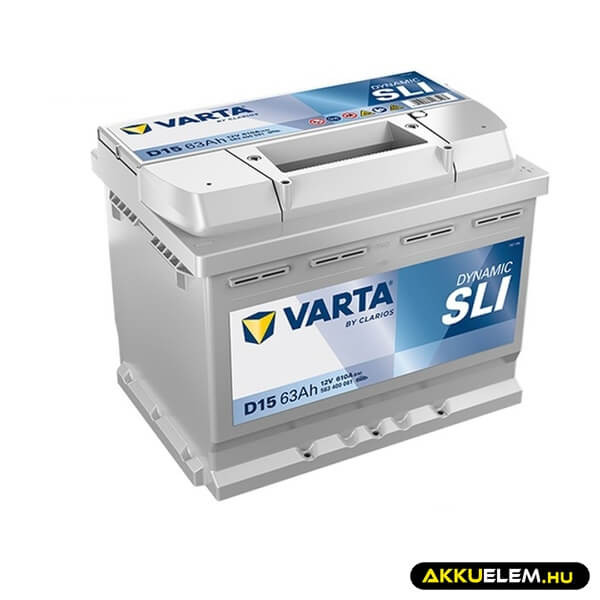   VARTA 12V 63Ah 610A D15 Dynamic autó akkumulátor JOBB+ 563400