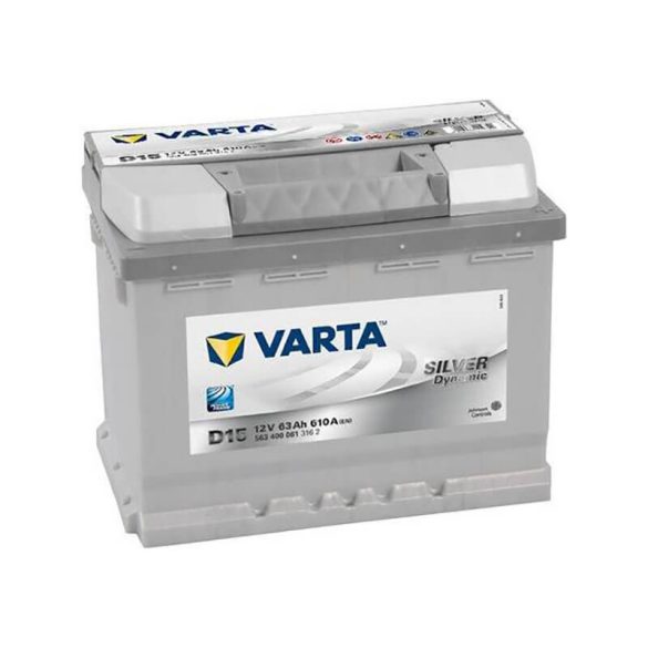 VARTA 12V 63Ah 610A D15 Silver Dynamic autó akkumulátor JOBB+ 563400