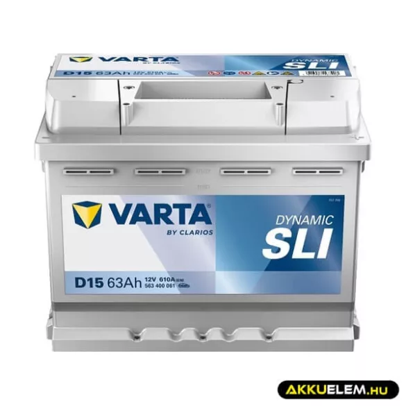 VARTA 12V 63Ah 610A D15 Dynamic autó akkumulátor JOBB+ 563400