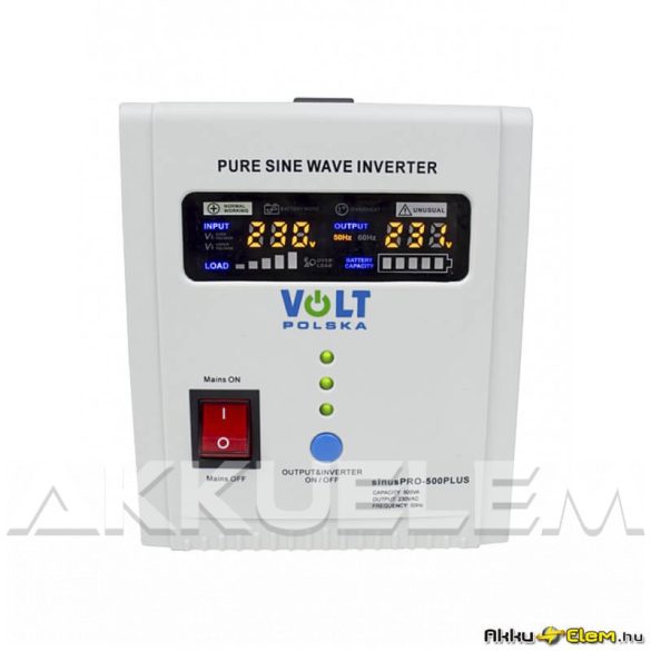 VOLT Polska SinusPro 500E 300W 12V inverter és töltő