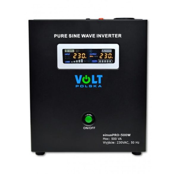 VOLT Polska SinusPRO 500W 300W/max.500VA 12V inverter/szünetm. tápegység 