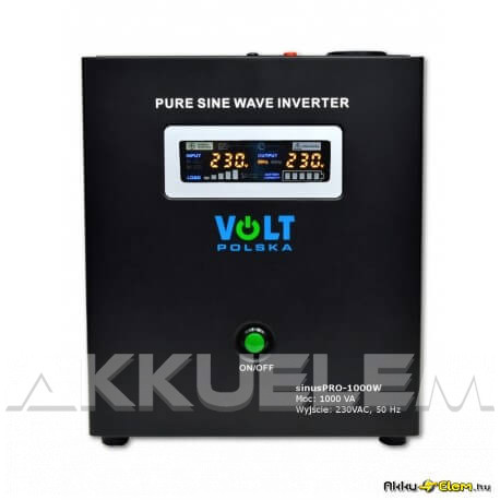 VOLT Polska SinusPRO 1000W 1000VA 700W 12V inverter/szünetm. tápegység 