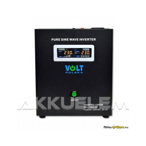 VOLT Polska SinusPRO 1000W 1000VA 700W 12V inverter/szünetm. tápegység 