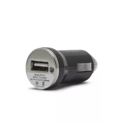 USB autós adapter 1A 5V állapotjelző LED-del 12-24V