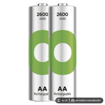   GP ReCyko+ 2700Series 1,2V 2600mAh AA elemméretű akkumulátor (ár/db)