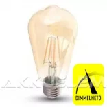 V-TAC E27 4W 350lm 2200K 300 ° Filament LED-izzó nagy körte búrás dimmelhető