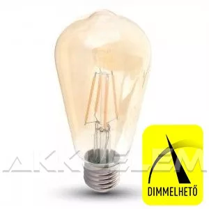 V-TAC E27 4W 350lm 2200K 300 ° Filament LED-izzó nagy körte búrás dimmelhető
