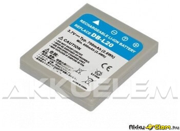 Sanyo DB-L20 700mAh  utángyártott kamera akkumulátor
