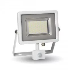   V-TAC 30W 2400lm reflektor mozgásérzékelős, fehér színű