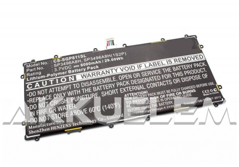 Samsung Galaxy Tab GT-P8110 8000mAh utángyártott tablet akkumulátor