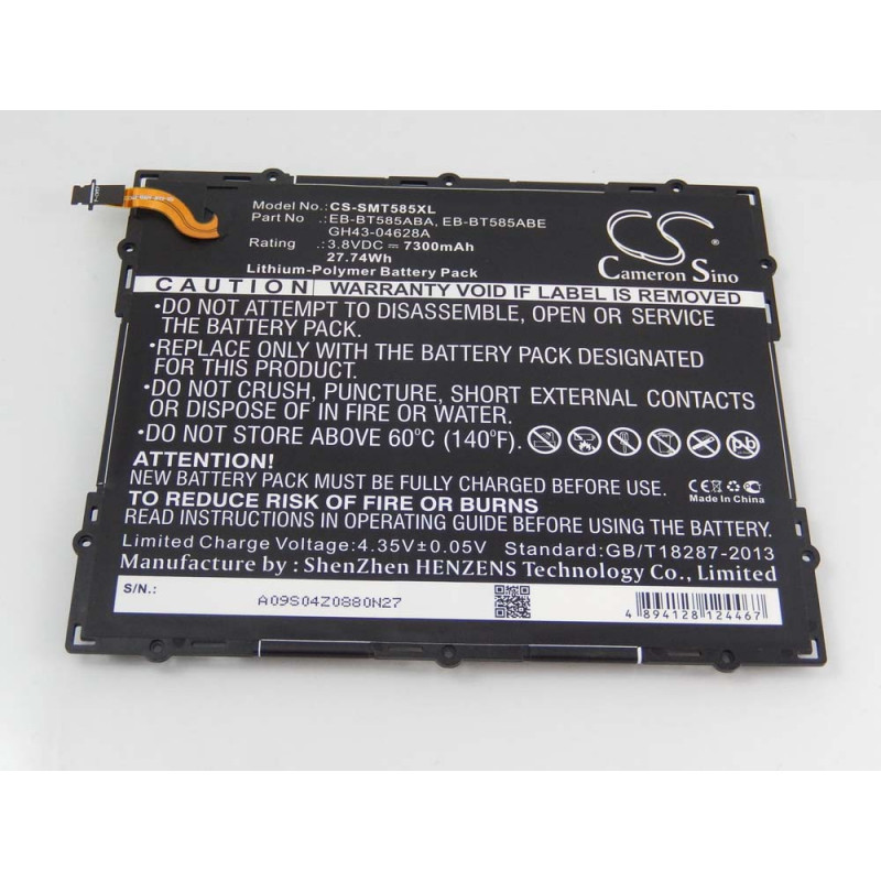 Samsung Galaxy Tab A 10.1 2016, SM-T585 7300mAh utángyártott akkumulátor