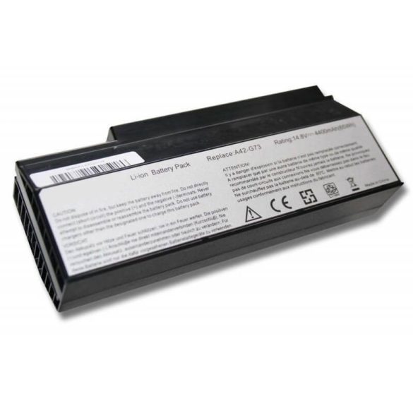 Asus A42-G73 14,8V 4400mAh utángyártott notebook akkumulátor