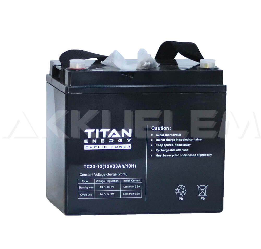 TitanEnergy Cyclic Power 12V 33Ah kerekesszék akkumulátor TC33-12 zselés