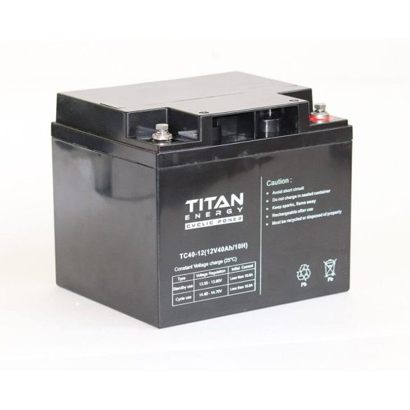 TitanEnergy Cyclic Power 12V 40Ah akkumulátor TC40-12 zselés