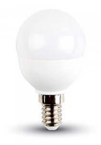 V-TAC E14 5,5W 470lm 4000K 180 ° LED-izzó opál gömb