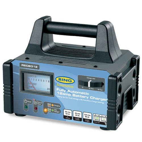 Ring RECB312 6V+12V 12A autó akkumulátor töltő