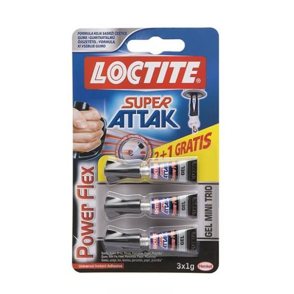 Loctite SuperAttak 3x1g pillanatragasztó