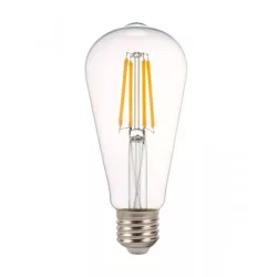   V-TAC E27 4W 490lm 2700K 300 ° Filament LED-izzó nagy körte búrás