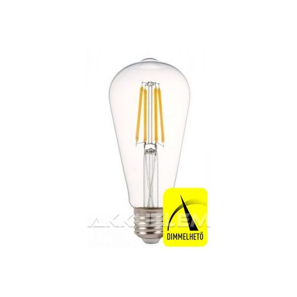 V-TAC E27 4W 490lm 2700K 300 ° Filament LED-izzó nagy körte búrás